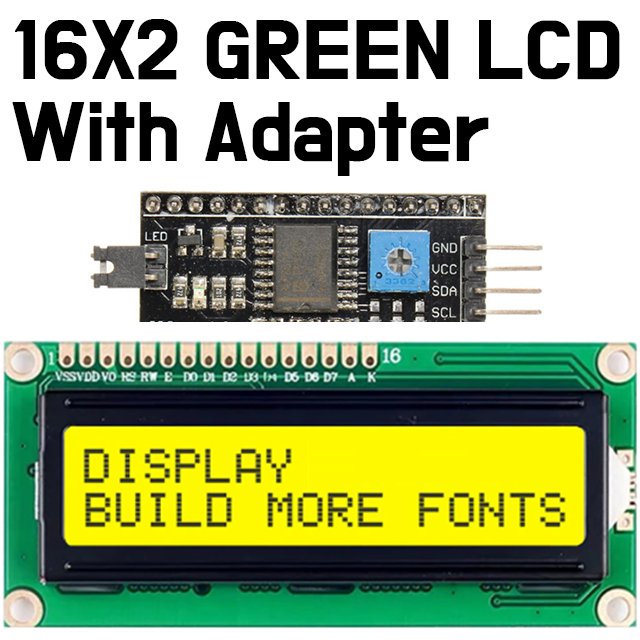 LCD - 1602 Display Green HD44780 - Yellow - ePartners