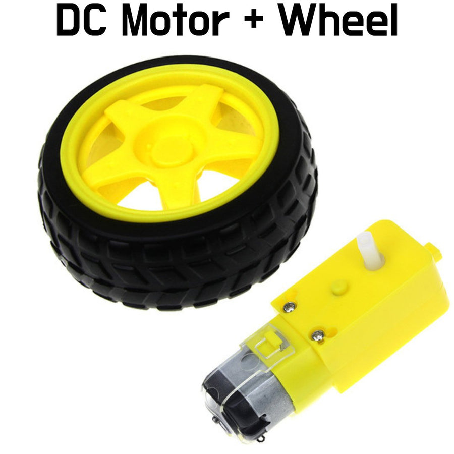 Motor - DC Motor + Wheel For A Smart Car, Motor Robot Car - ePartners