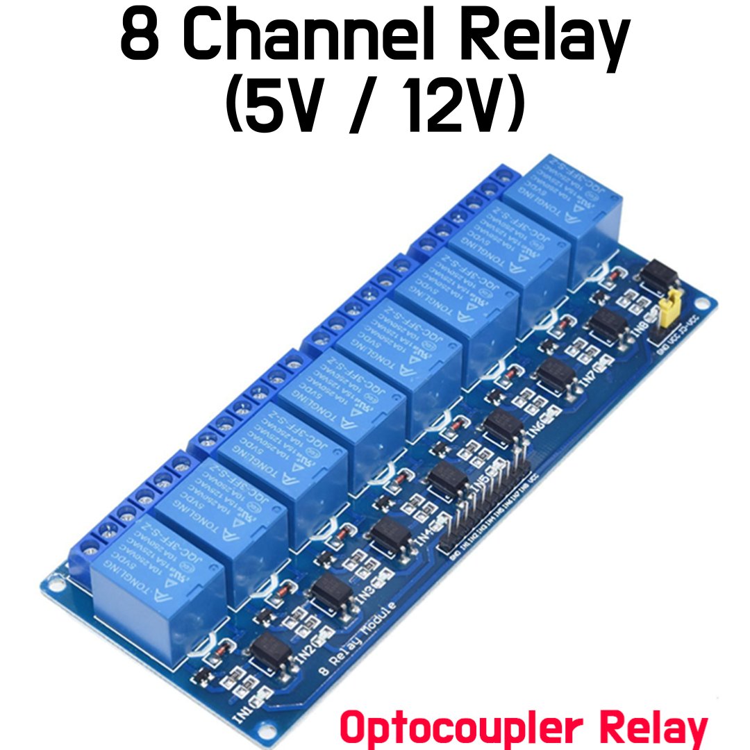 Relay module 8 Channel - 5V, 12V | ePartners NZ