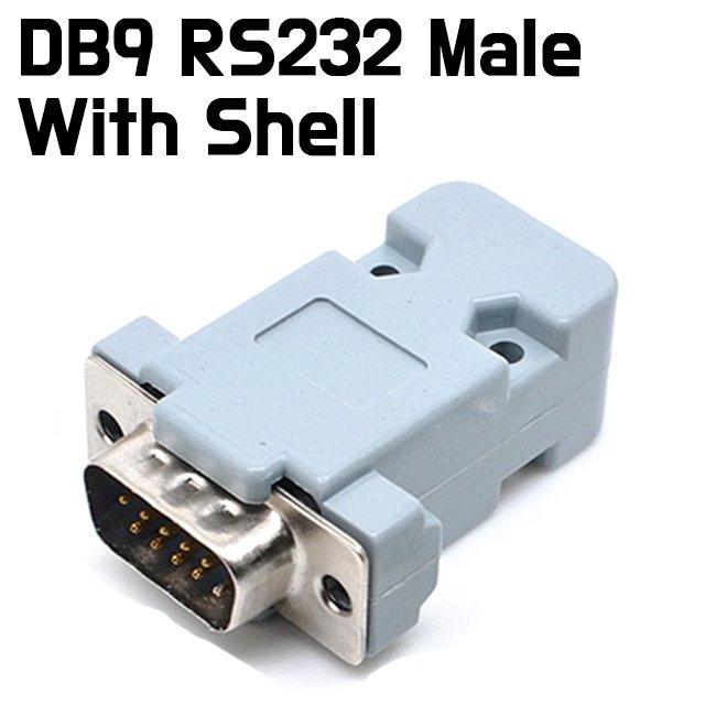 RS232 DB9 Serial 9 Pin Male 2 Rows Solder Type Plug - with case - ePartners