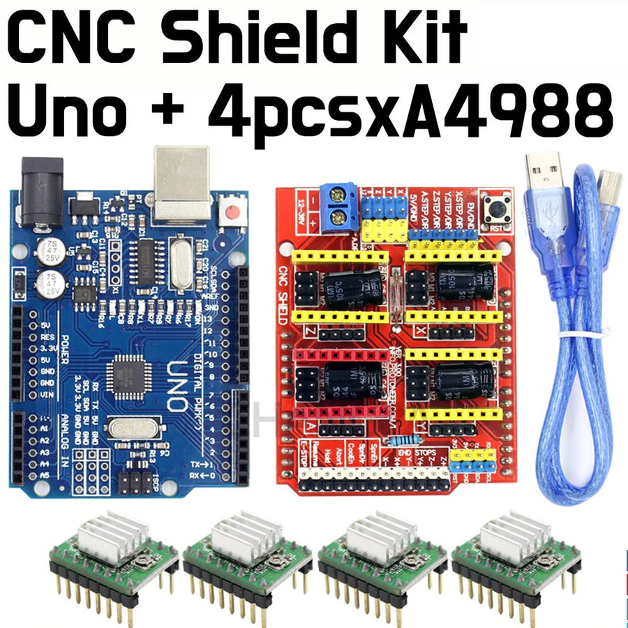 Stepper Motor Driver - A4988 Driver Kit for CNC with Arduino Uno + Shield Expansion board - ePartners