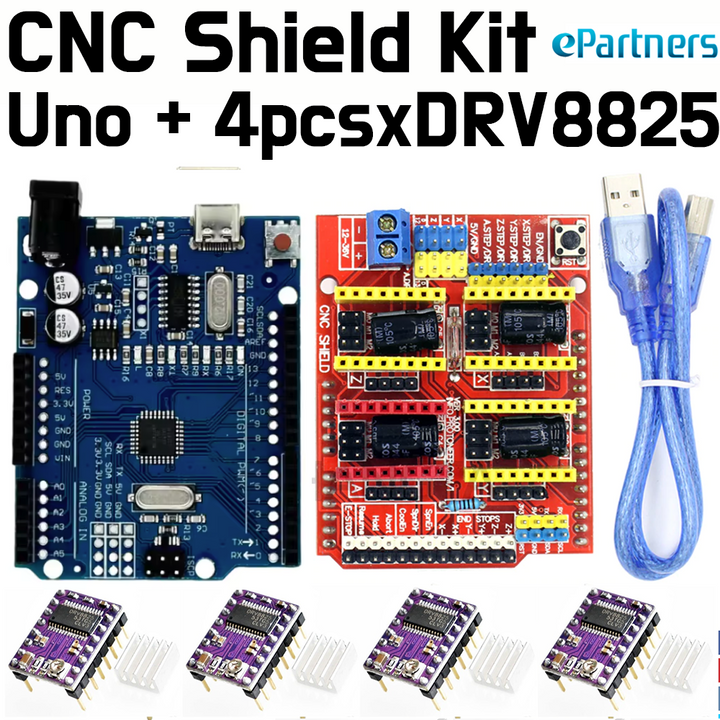 Stepper Motor Driver - DRV8825 Driver Kit for CNC with Arduino Uno + Shield Expansion Board - ePartners