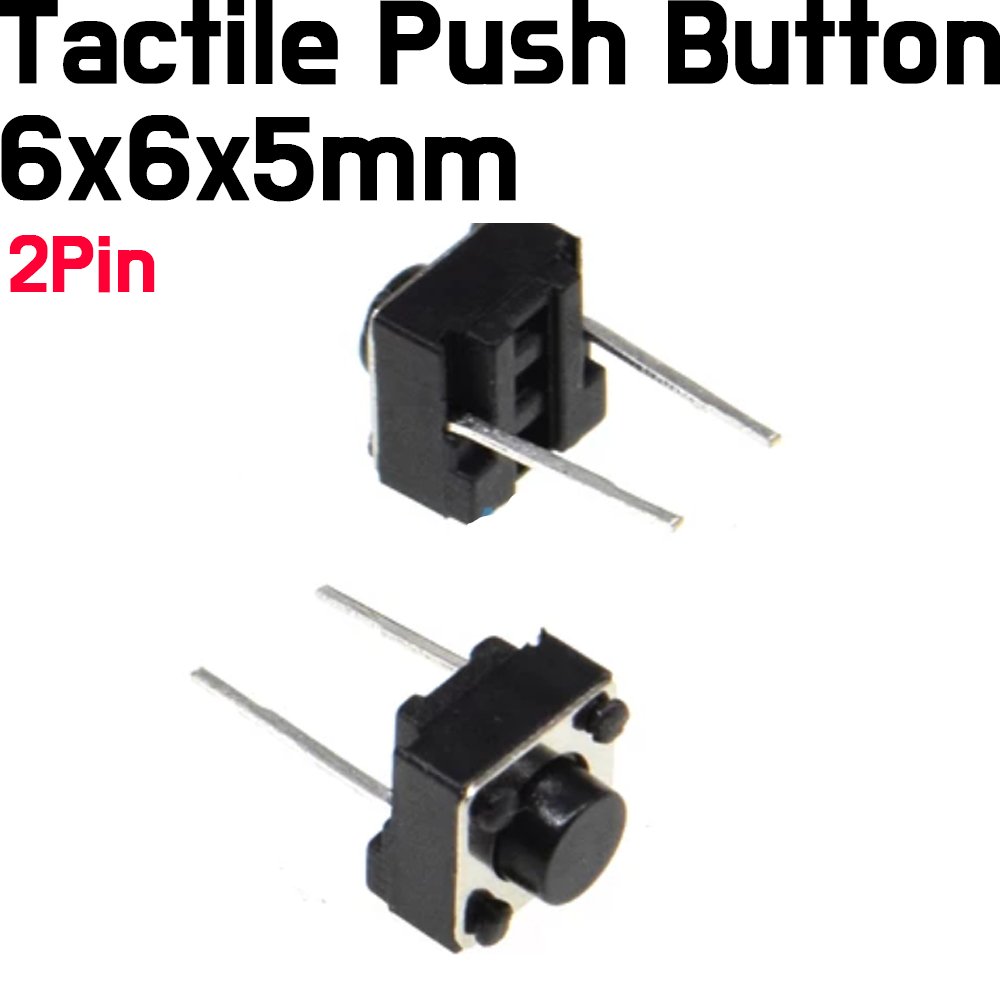 Tactile Push Button - 2Pin 6x6x5 mm - ePartners