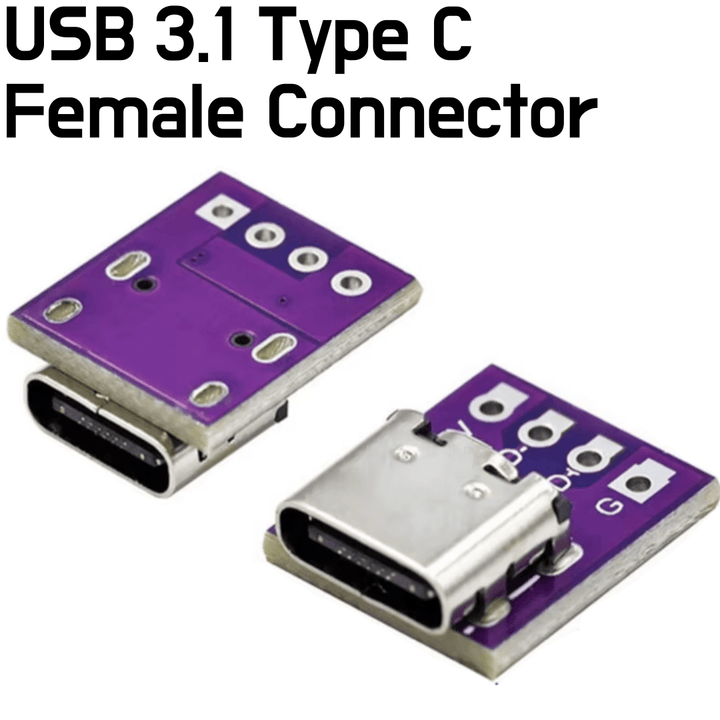 USB Socket Breakout - USB 3.1 Type C Female Breakout Board - ePartners