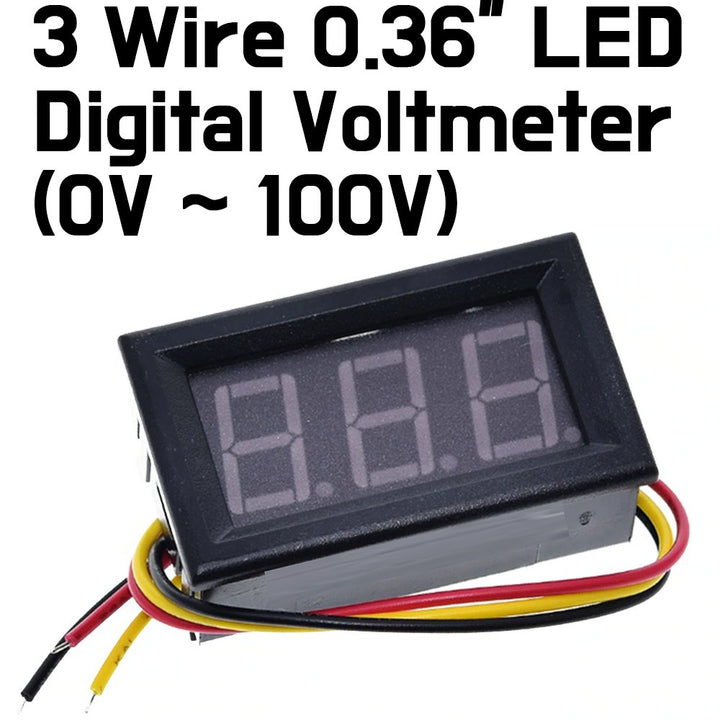 Voltmeter - 3 Wire 0.36" - 0V~100V - ePartners