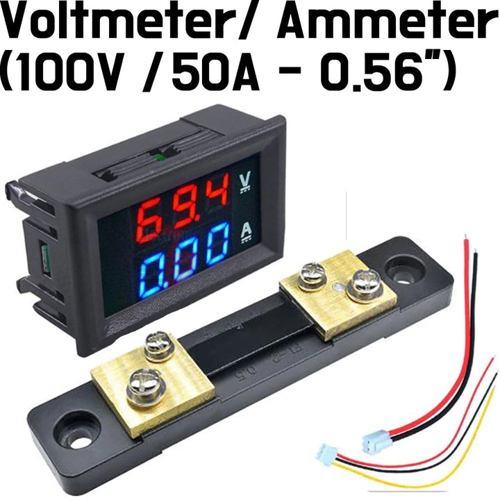 Voltmeter/ Ammeter 100V/ 50A - 0.56" - ePartners