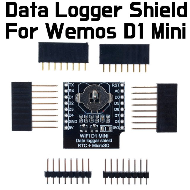 WeMos D1 Mini - Data Logger , Micro SD and Mini Real Time Clock Shield - ePartners