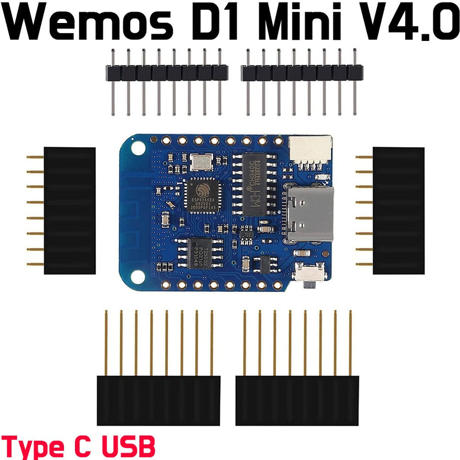 WEMOS D1 Mini V4.0.0 TYPE - C USB WIFI Internet of Things Board based ESP8266 4M - ePartners