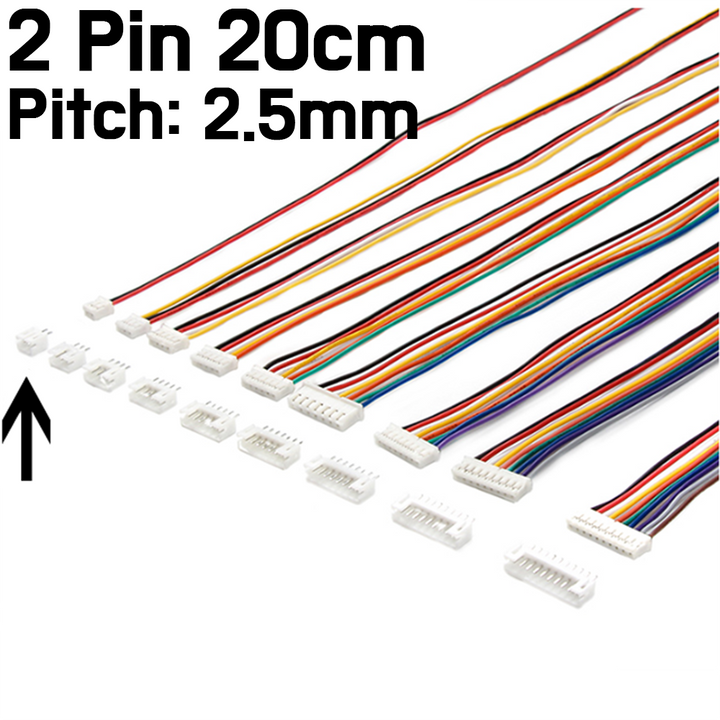 JST Connector Wires XH 2.5 26AWG