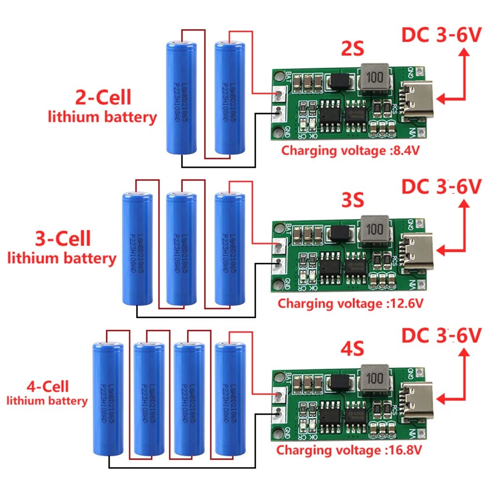 5PCS Battery Charger Board DC 3.7V 4.2V Step Up 18650 Li-ion Boost - Foto 8
