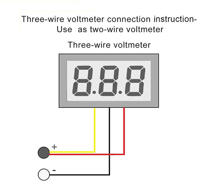LED Digital Voltmeter 3 Wire 0.56" - 0V~100V