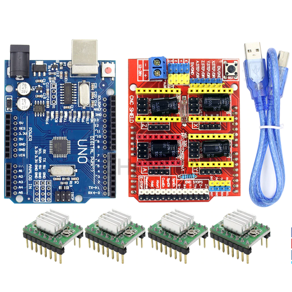 A4988 Driver Kit for CNC with Arduino Uno + Shield Expansion board