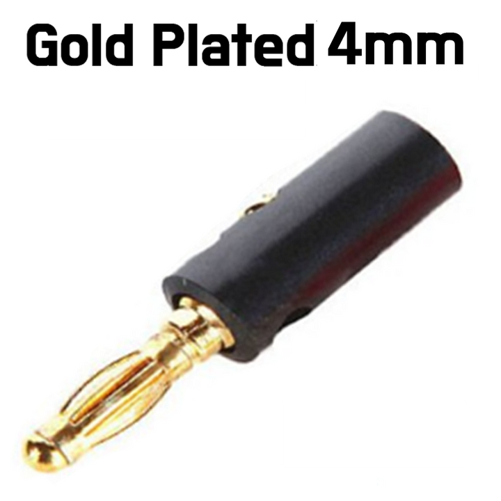 Banana Plug Gold Plated - Black, Red