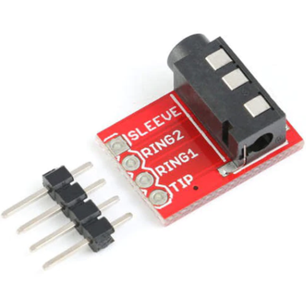 3.5mm Plug Jack Stereo Plastic + Metal TRRS Headset Audio Socket Breakout Board