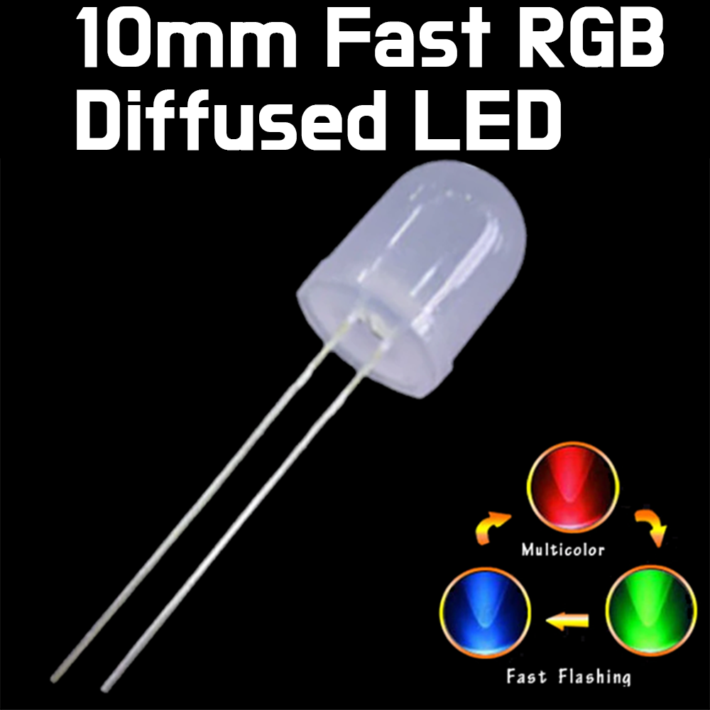 Fast Flashing LED Diode RGB Colour Flicker Diffused
