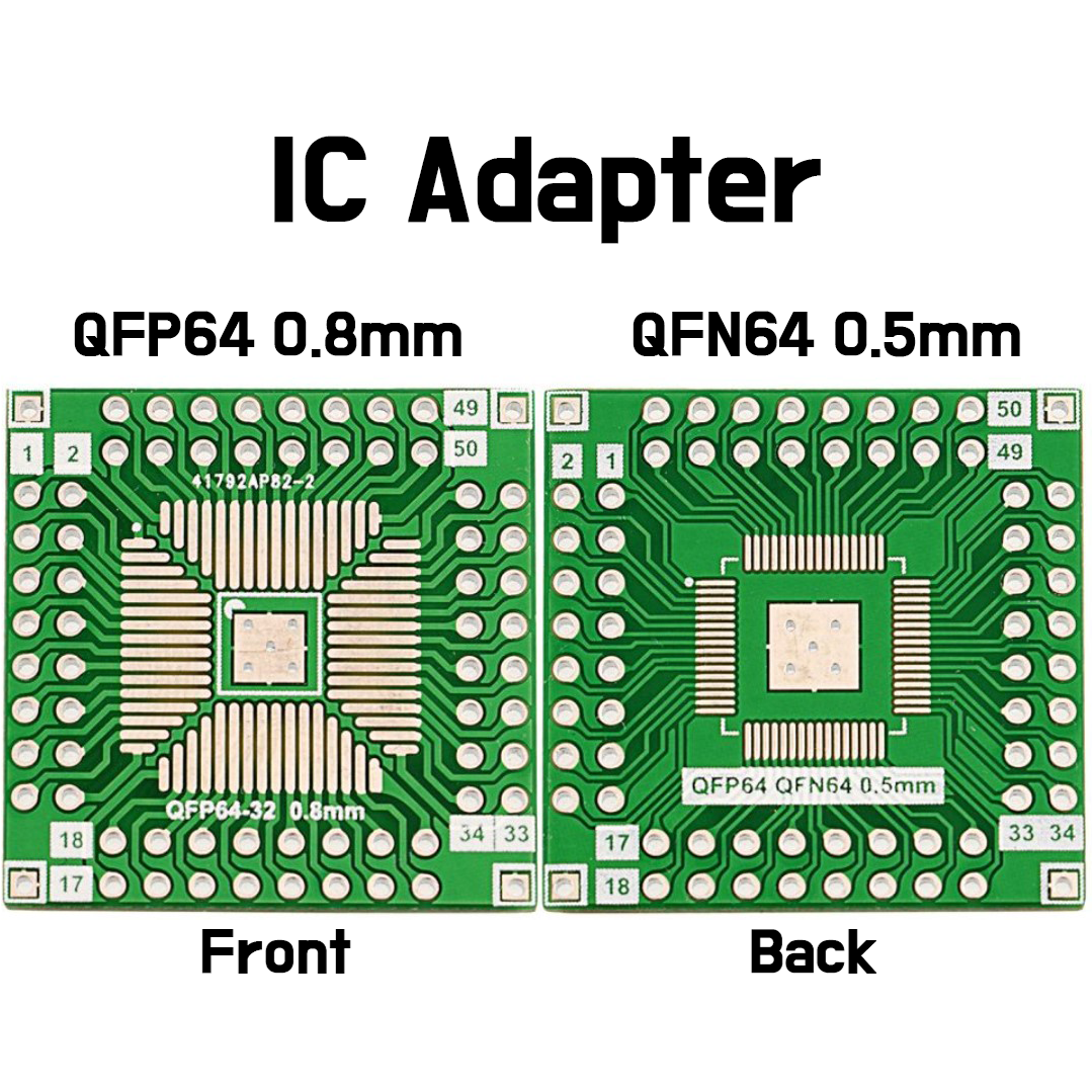 IC adapter QFP64 / QFN64