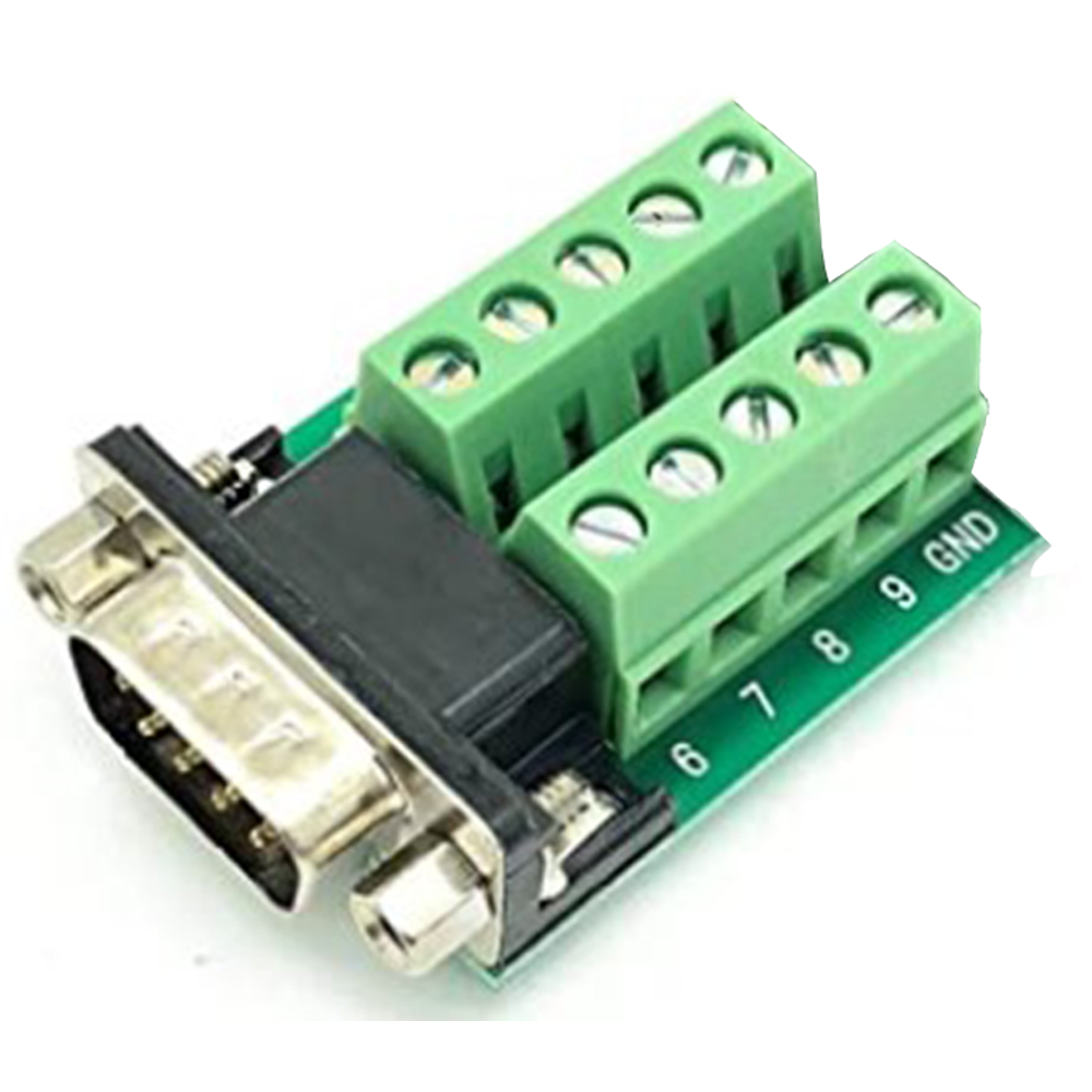 DB9 RS232 Serial to Terminal Male Adapter Connector Breakout Board