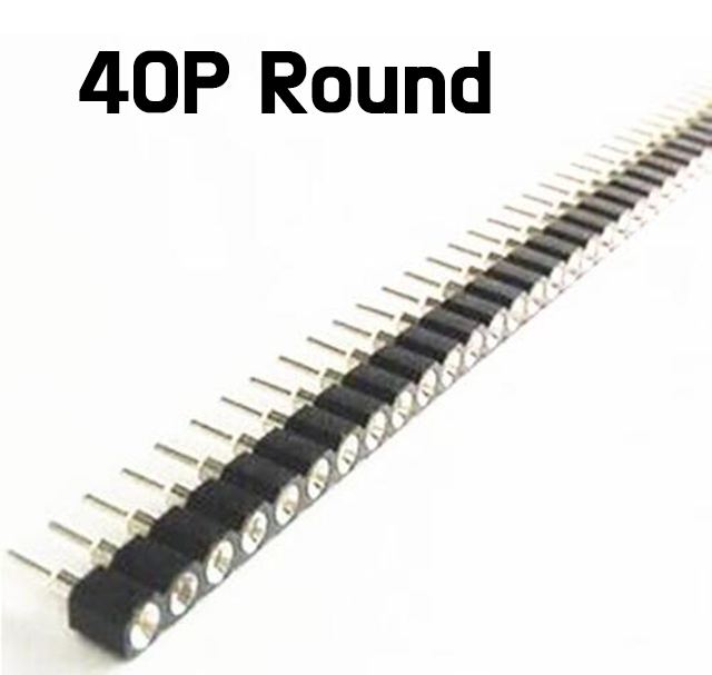 Pin Header  - 40Pin Round Single Round Female Pin Headers