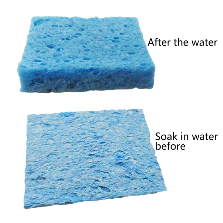 Soldering Sponge Iron Tip Welding Cleaning Pads  Blue - 5cm*3.5cm