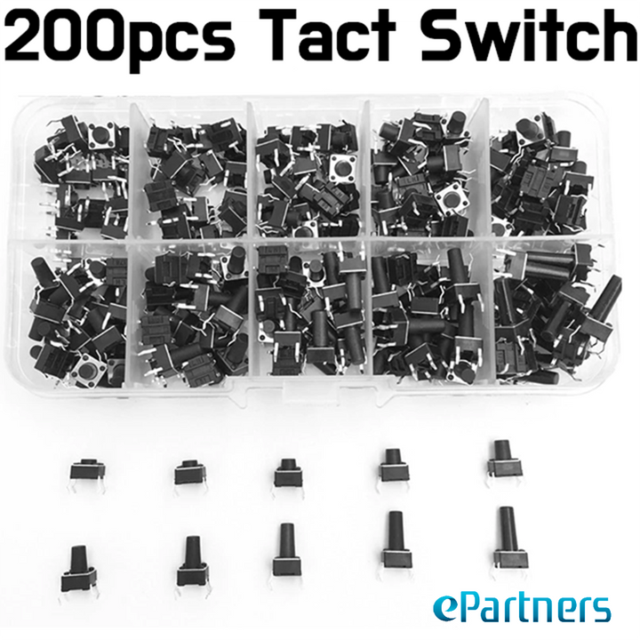 Tactile Push Button Kit - 200pcs