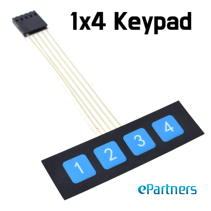 Membrane 4 Keypad Keyboard Module - 1x4 Matrix