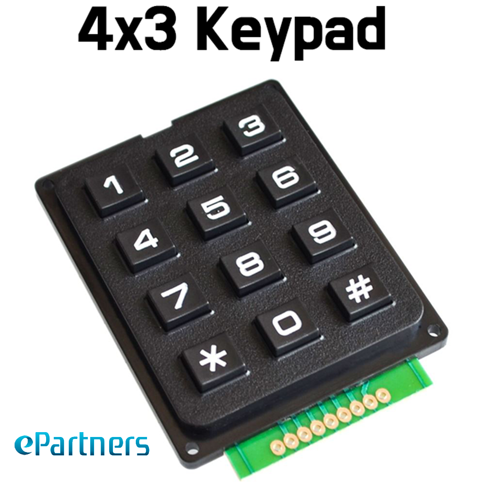 Membrane Switch Keypad - 4 x 3 Matrix