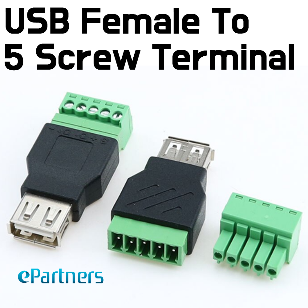 USB Female To 5 Screw Terminal