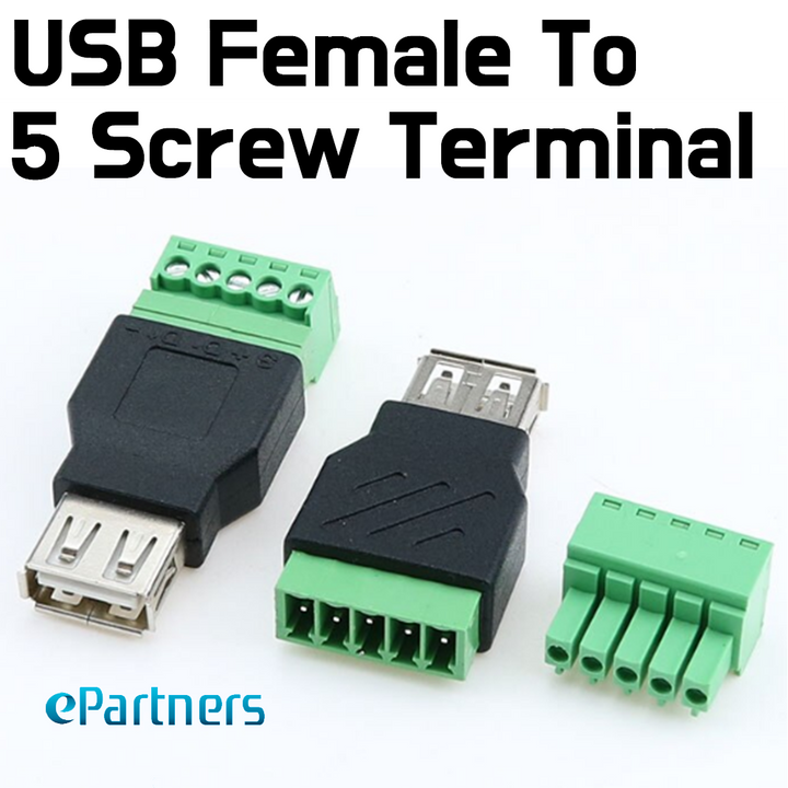 USB Female To 5 Screw Terminal