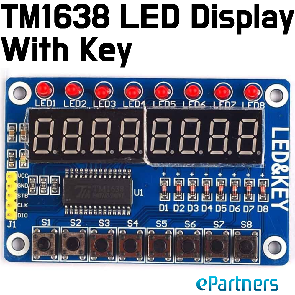 TM1638 Module Key Display For Arduino