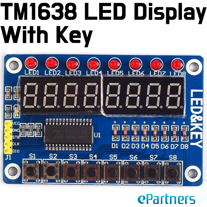 TM1638 Module Key Display For Arduino