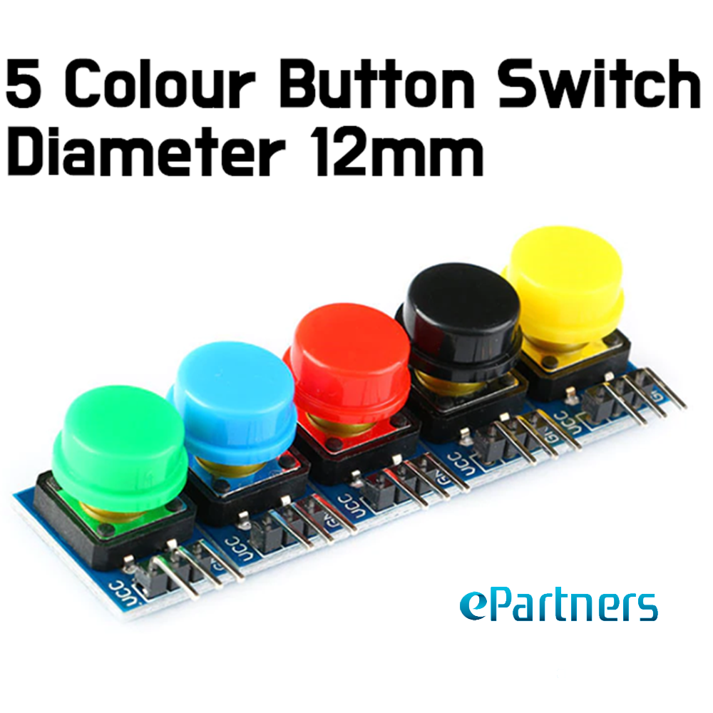 12X12mm Big key module Big button module Light touch switch 5 Colour
