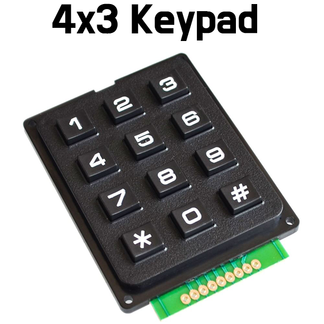 Membrane Switch Keypad - 4 x 3 Matrix