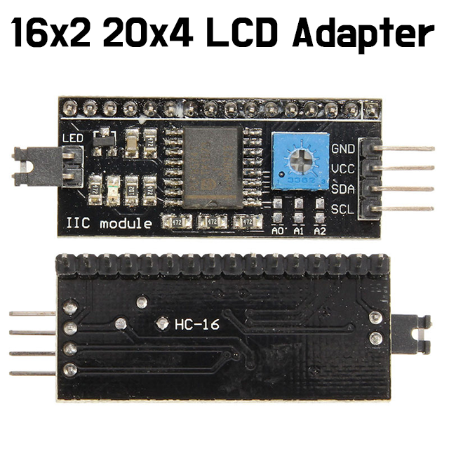LCD I2C Interface Adapter Plate for 1602 / 2004 Display