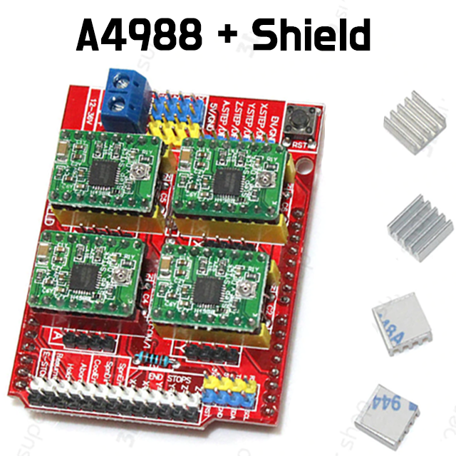 A4988 Driver Kit for CNC with Arduino Uno + Shield Expansion board
