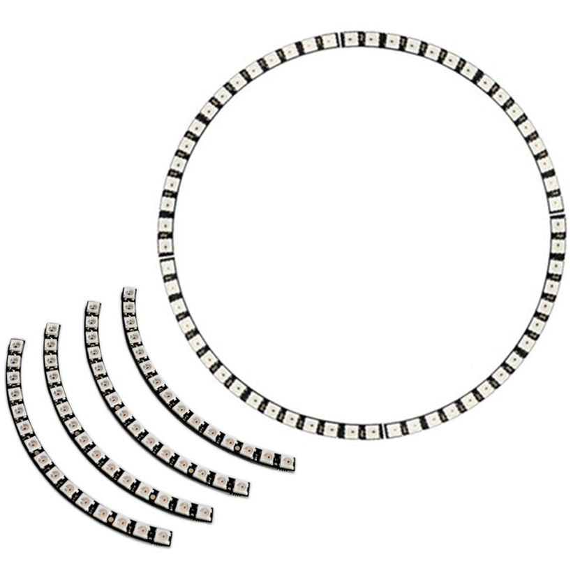 WS2812B RGB LED Rings black in different sizes | 8 - 60 LEDs possible, 0,35  €