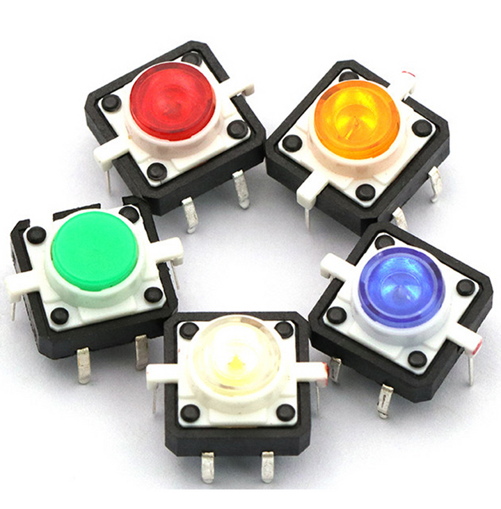 Illuminated Tact Switch Button - 12x12x7.3 mm