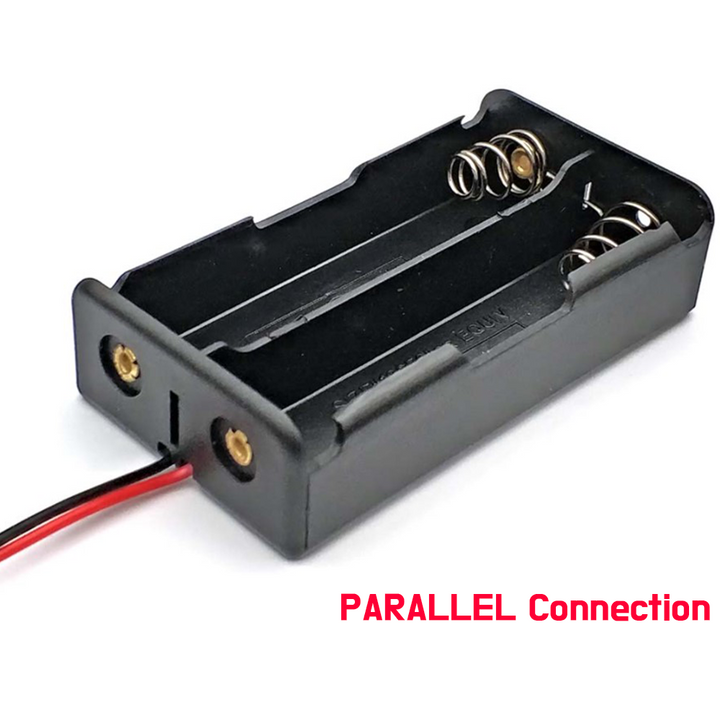 Parallel 18650 Power Battery Storage Case Box Holder With  Leads
