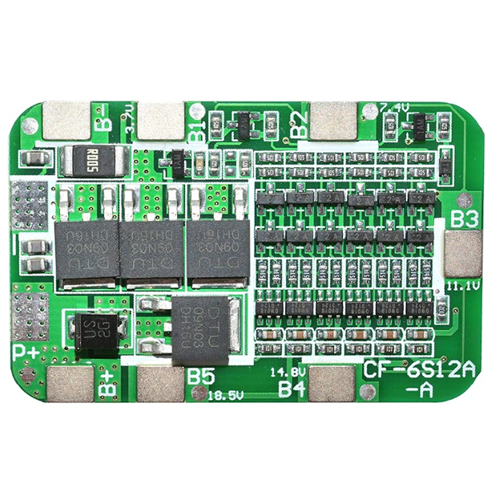 6S 12A Lithium Battery 18650 BMS Charger Protection Board