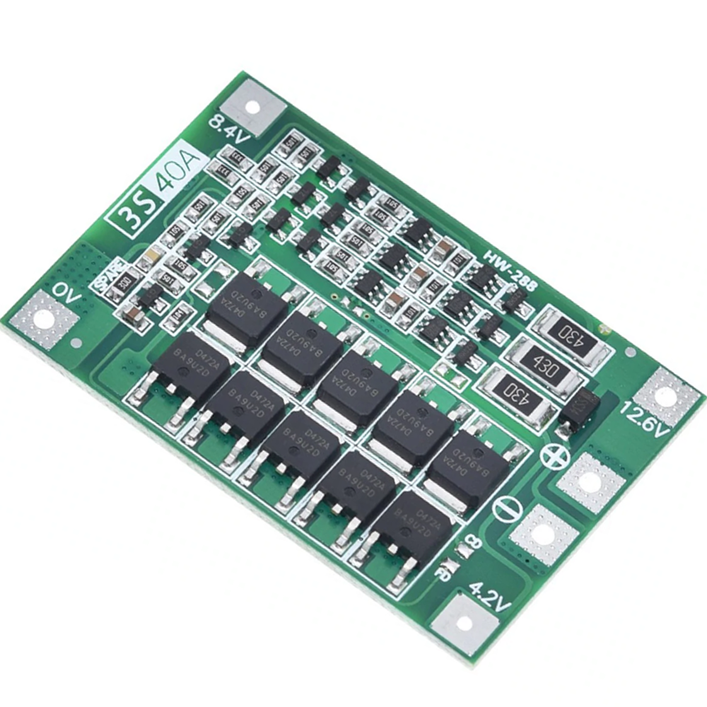 3S 40A BMS 11.1V 12.6V 18650 Lithium Battery Protection Board