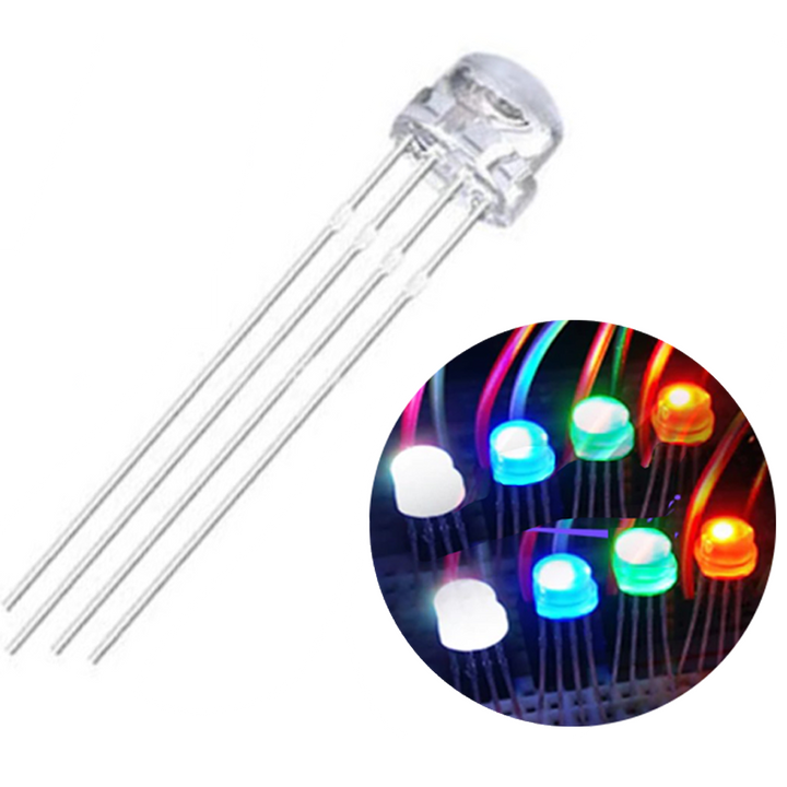 Neopixel - 5mm Straw Hat Diffused RGB LED Full Colour 5V