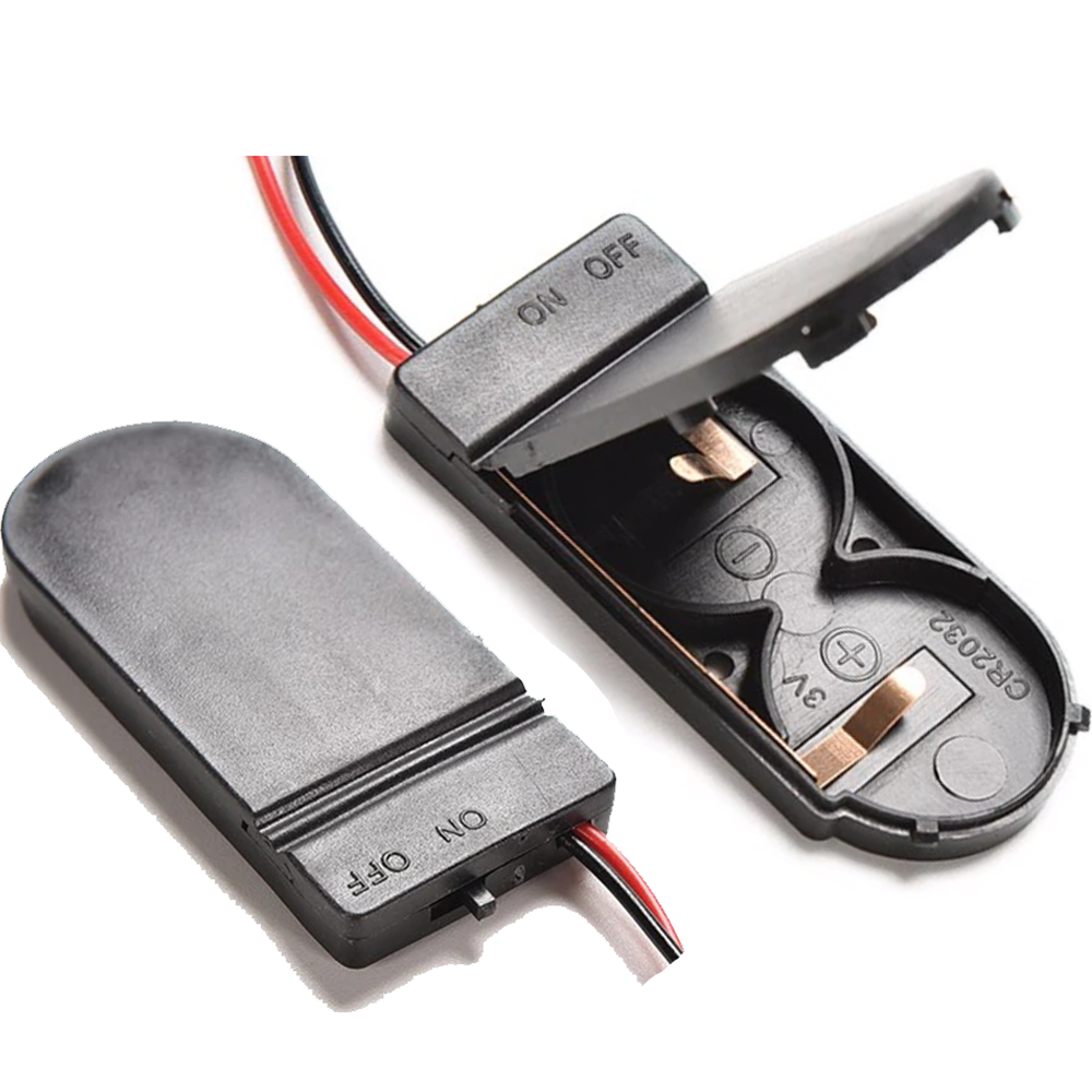 CR2032 Coin Cell Battery Holder with On/Off Switch - Case
