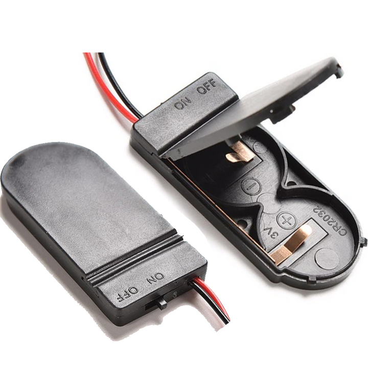 CR2032 Coin Cell Battery Holder with On/Off Switch - Case