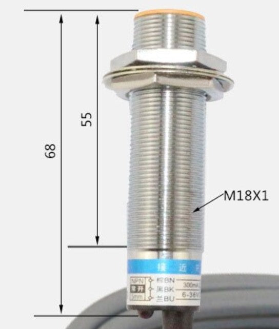 Inductive Proximity Sensor PNP-NO - 18mm