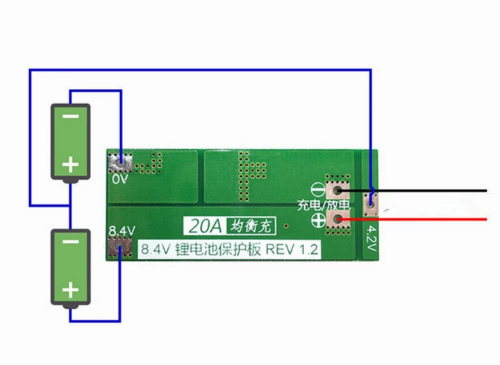 2S 10A 7.4V Lithium Battery 18650 BMS Charger Protection Board