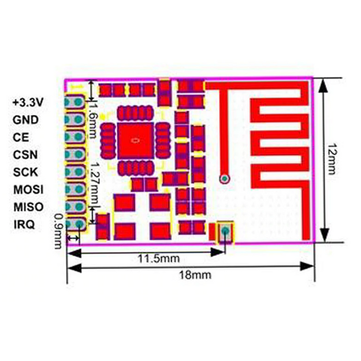 NRF24l01+ 2.4GHz Enhanced Version