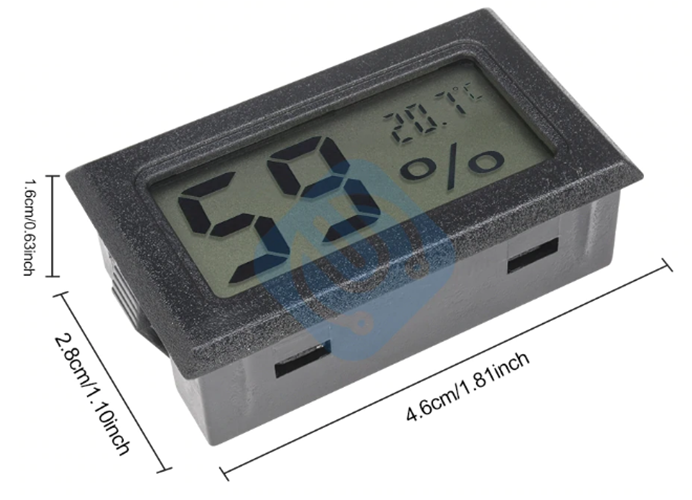 LCD Black Temperature, Hygrometer Thermometer Humidity sensor
