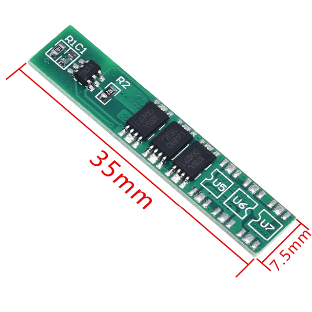 1S 5A 3.7V li-ion BMS PCM battery protection board pcm for 18650 lithium ion li