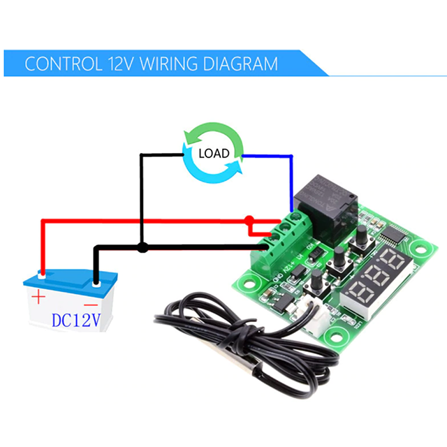 W1209 DC 12V  thermostat temperature control switch