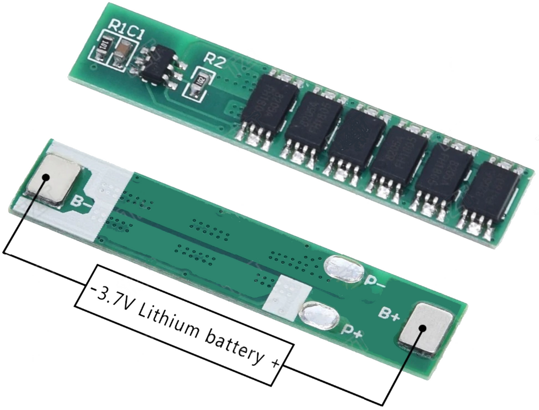 1S 15A 3.7V Li-ion 6MOS BMS PCM Battery Protection Board