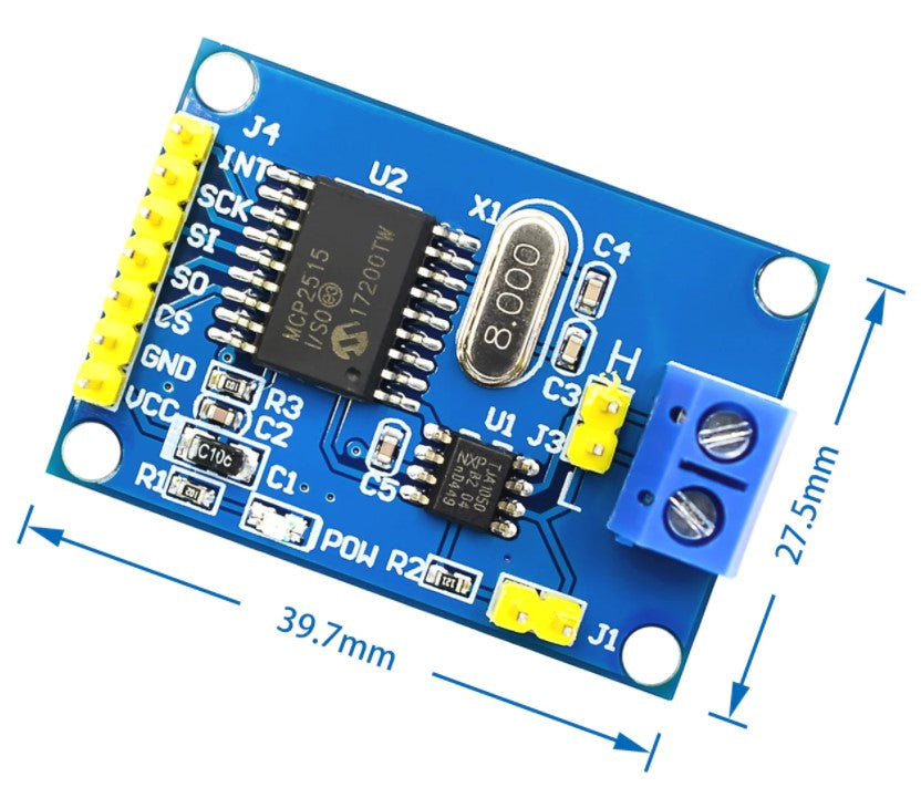 MCP2515 CAN Bus Module Board TJA1050 Receiver SPI